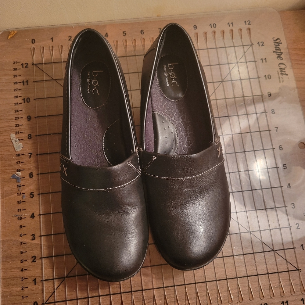 B.o.c. Born Concept Black Comfort Shoes White Stiching Relaxation | Sz 11m